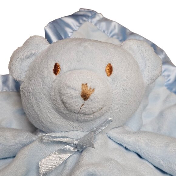 Lot Of 2 Pro‎ Goleem Blue Teddy Bear Satin Minky Security Blanket Lovey Knit Hat - Picture 6 of 12
